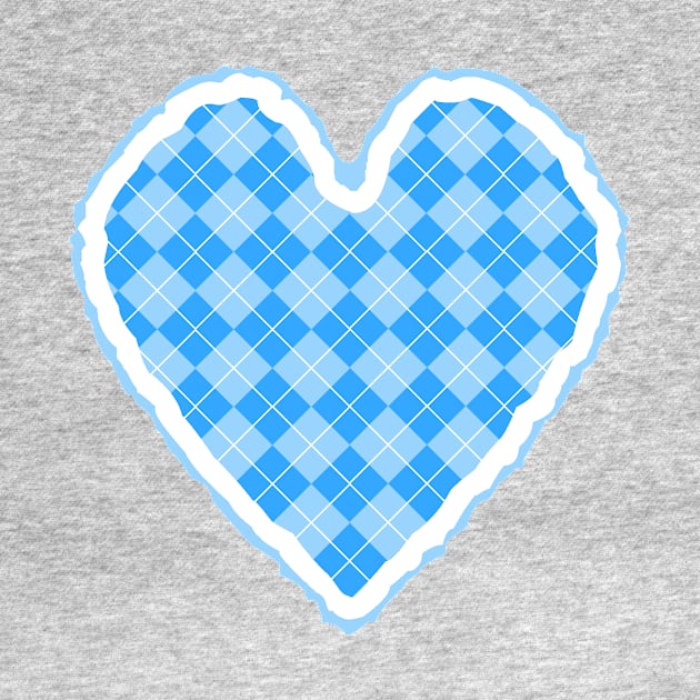 Argyle Heart - Blue by StacyWhite